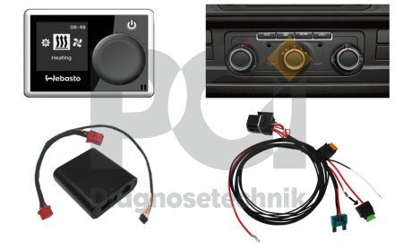 Plug&Play Zuheizer zur Standheizung mit Webasto MultiControl für VW T6 Climatic
