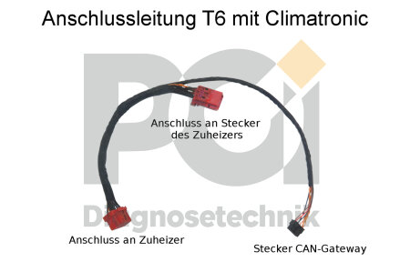 Plug&Play Umrüstsatz Standheizung Zuheizer Webasto T100 für VW T6  Climatronic 