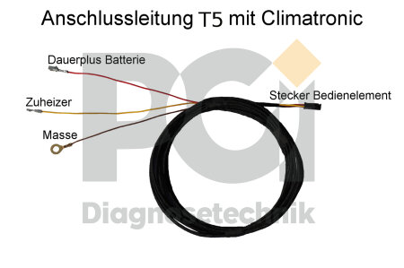 Standheizung Zuheizer Dauerbetrieb mit LTE App Steuerung für VW T5 7E  Climatic 