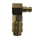 Angle connector adapter with Rectus 21 coupling