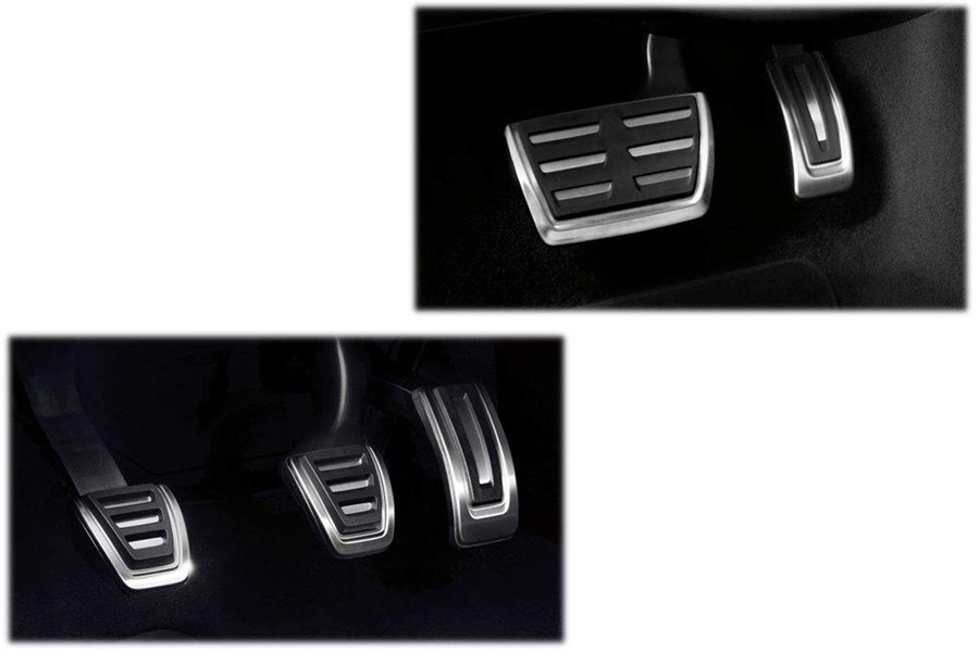 Audi Fußstütze und Pedalkappen in Edelstahl Kappen für Pedale