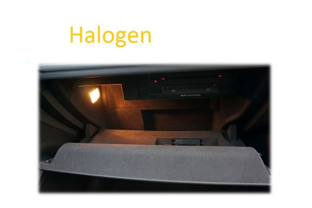 AUDI Q4 e-tron Handschuhfachbeleuchtung Halogen auf LED