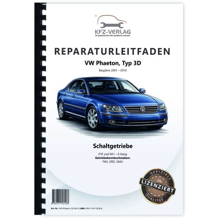 Reparaturanleitung VW Phaeton 3D (01-16) 6 Gang Schaltgetriebe 01E 0A1 Kupplung