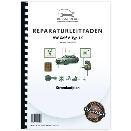 VW Golf 5 Typ 1K 2003-2008 Schaltplan Stromlaufplan Verkabelung Elektrik Pläne