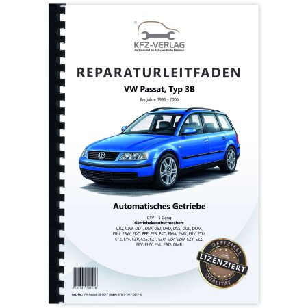 Reparaturanleitung VW Passat 5 Typ 3B (96-05) 5 Gang Automatikgetriebe 01V