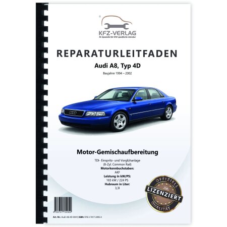 Reparaturanleitung Audi A8 4D 1994-2002 Diesel Einspritz- Vorglühanlage 224 PS
