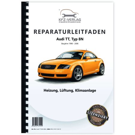 Audi TT Typ 8N 1998-2006 Heizung Belüftung Klimaanlage Reparaturanleitung