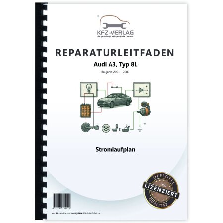 Audi A3 Typ 8L 2001-2002 Schaltplan Stromlaufplan Verkabelung Elektrik Pläne