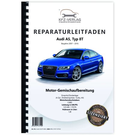 Reparaturanleitung Audi A5 Typ 8T 2007-2016 Benzin 170 PS Einspritz- Zündanlage