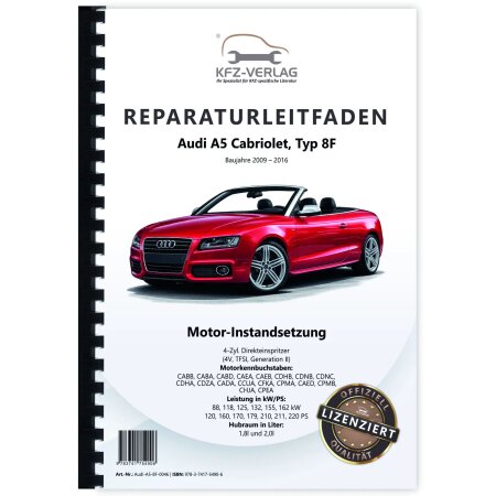 Audi A5 8F 2009-2016 Instandsetzung 8 Gang Automatikgetriebe Reparaturanleitung