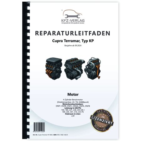 Cupra Terramar KP ab 2024 4-Zyl. Benzinmotor 2,0l 190-333 PS Reparaturanleitung