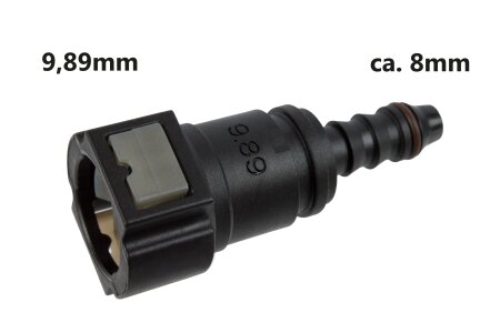Kraftstoff Quick Steckverbinder Weiblich SAE 9,89 auf 8 mm Leitung
